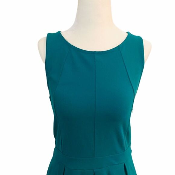 Cynthia Rowley Teal Pleated Dress - Picture 3 of 9